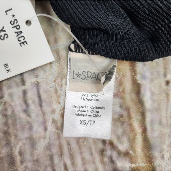 L*Space Vera Bikini Top in Black Ribbed Size XS NWT - Picture 6 of 6